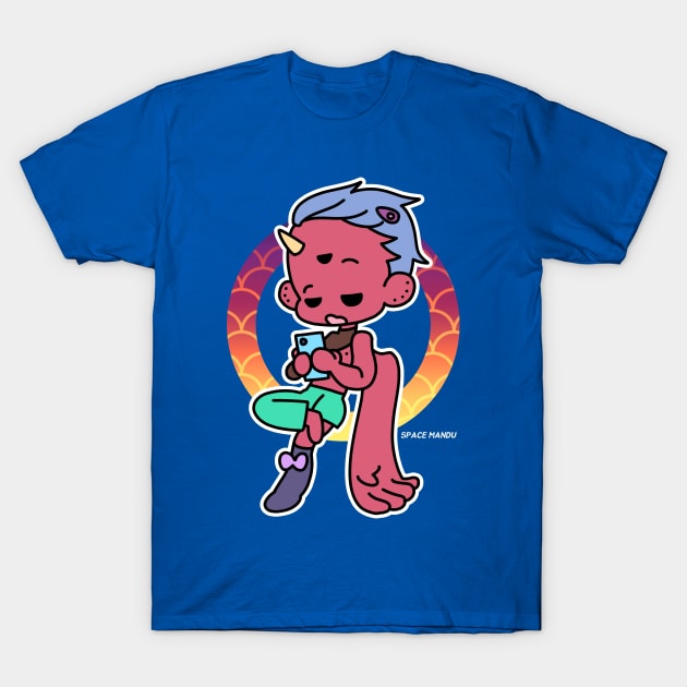 Demon addicted to sns T-Shirt by spacemandu